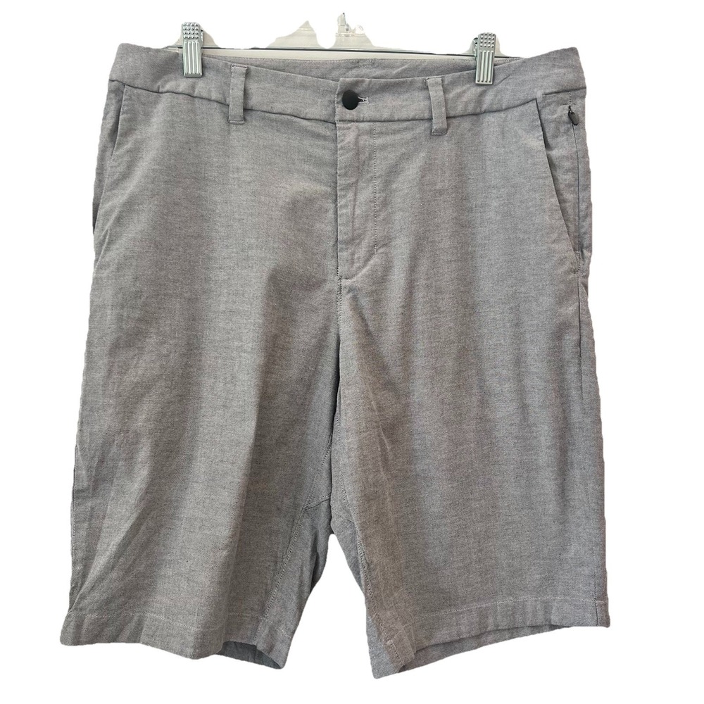 Lululemon Commission Short Relaxed *Warpstreme 33"x11" Gray Performance Chino